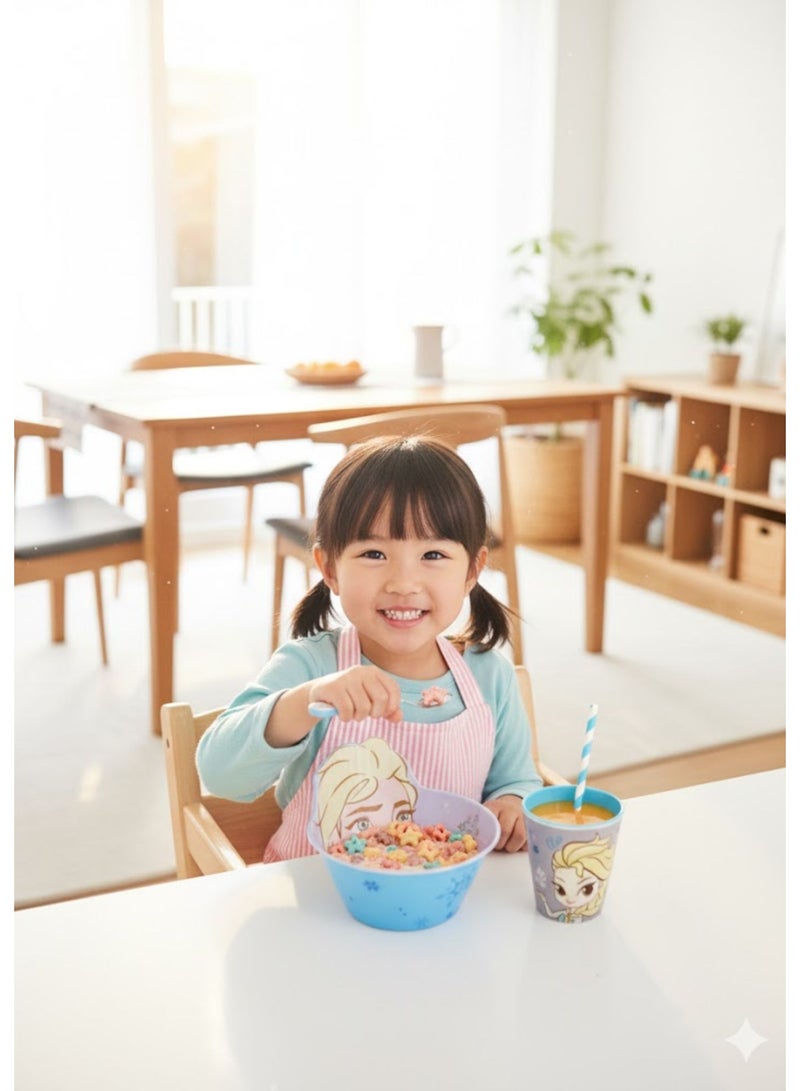 Disney Kids Cartoon Bowl & Cup Set – Cute Princess Design | Child-Friendly Plastic Feeding Bowl with Matching Drinking Cup | BPA-Free, Lightweight & Durable for Toddlers & Kids - Image 5